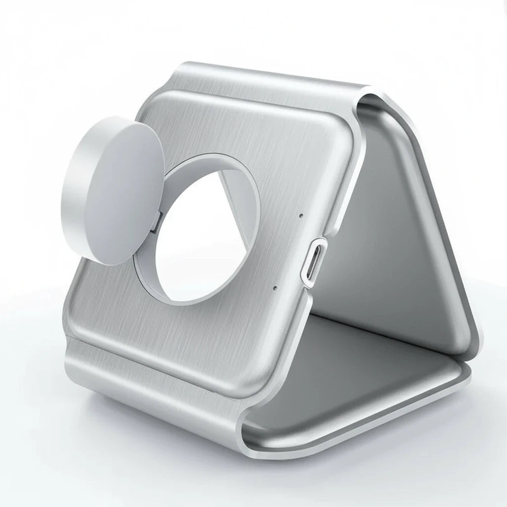 3 In 1 Magnetic Wireless Charging Folding Mobile Phone Holder